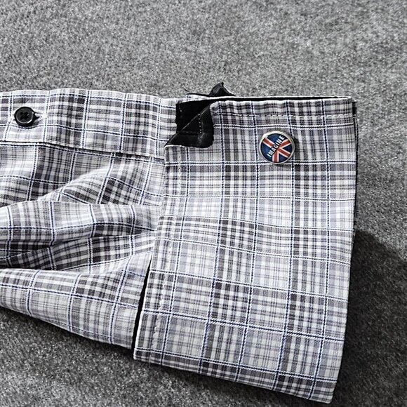 John Lennon Shirt Mens M Plaid Button Up LS Embroidery Hippie Boho Velvet Artsy - Picture 15 of 16